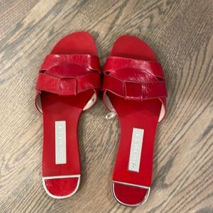 Zara red slides